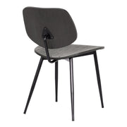 Miki Mid-Century Black Wood Dining Accent Chairs (Set of 2) - Furniture City (CA)l