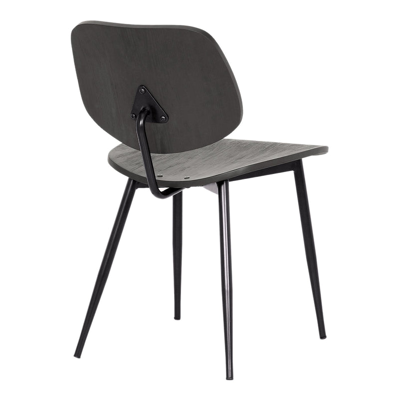 Miki Mid-Century Black Wood Dining Accent Chairs (Set of 2) - Furniture City (CA)l