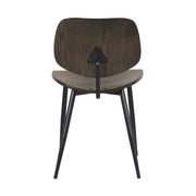 Miki Mid-Century Black and Walnut Wood Dining Accent Chairs (Set of 2) - Furniture City (CA)l