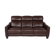 Milos 83" Zero Gravity Power Reclining Sofa in Chocolate Leather - Furniture City (CA)l