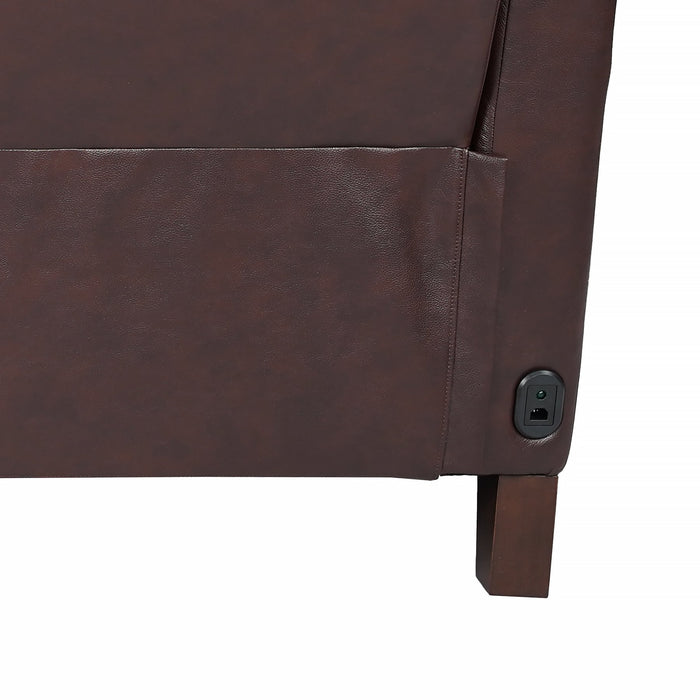 Milos 83" Zero Gravity Power Reclining Sofa in Chocolate Leather