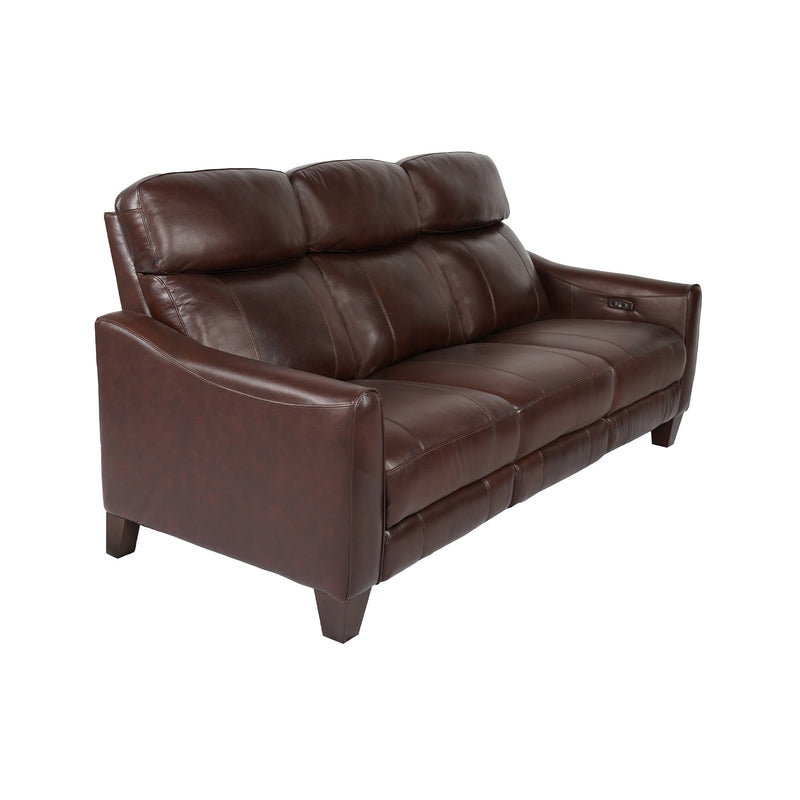 Milos 83" Zero Gravity Power Reclining Sofa in Chocolate Leather - Furniture City (CA)l