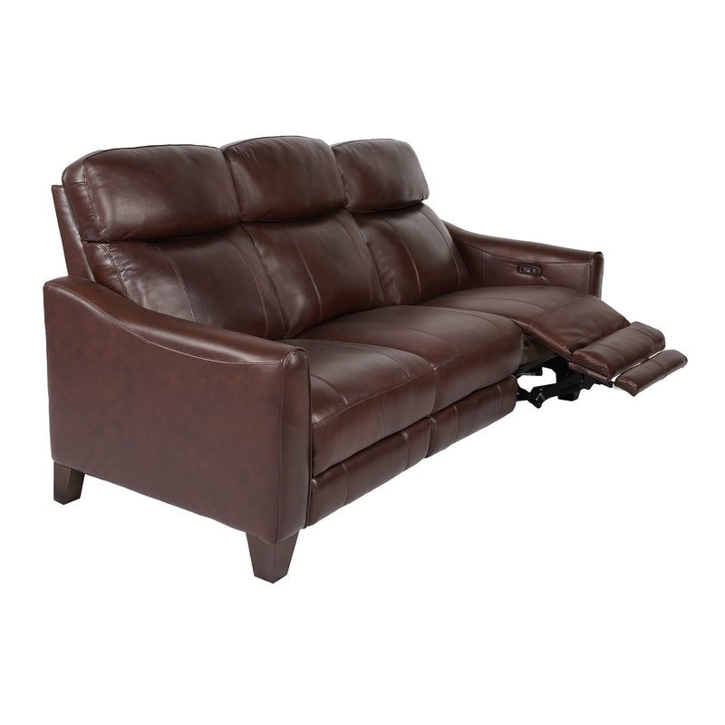 Milos 83" Zero Gravity Power Reclining Sofa in Chocolate Leather - Furniture City (CA)l