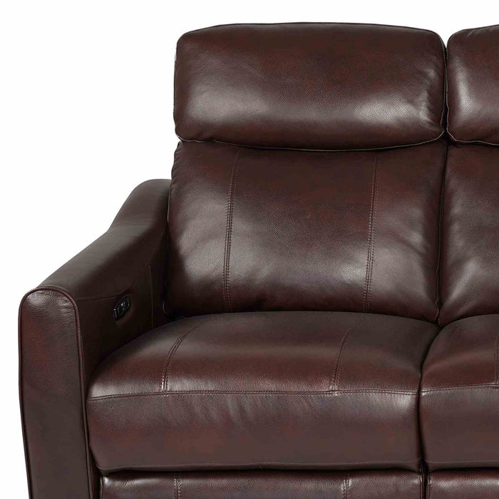 Milos 83" Zero Gravity Power Reclining Sofa in Chocolate Leather