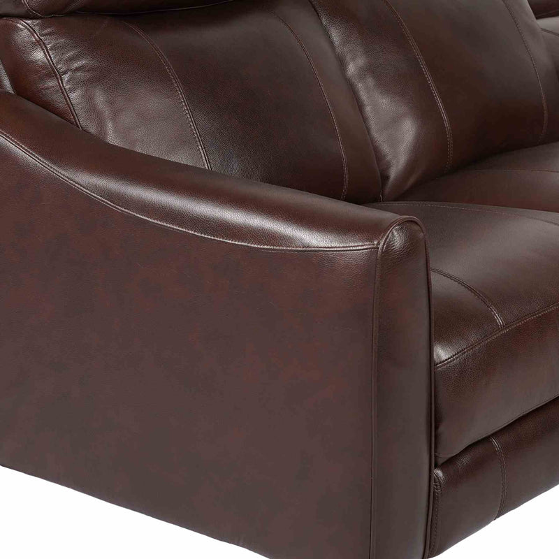 Milos 83" Zero Gravity Power Reclining Sofa in Chocolate Leather - Furniture City (CA)l