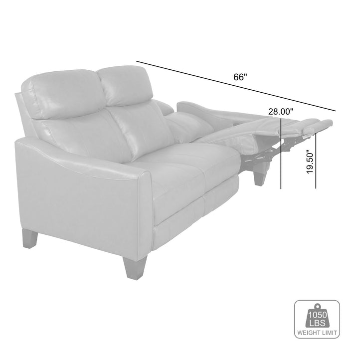 Milos 83" Zero Gravity Power Reclining Sofa in Light Gray Leather