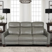 Milos 83" Zero Gravity Power Reclining Sofa in Light Gray Leather - Furniture City (CA)l