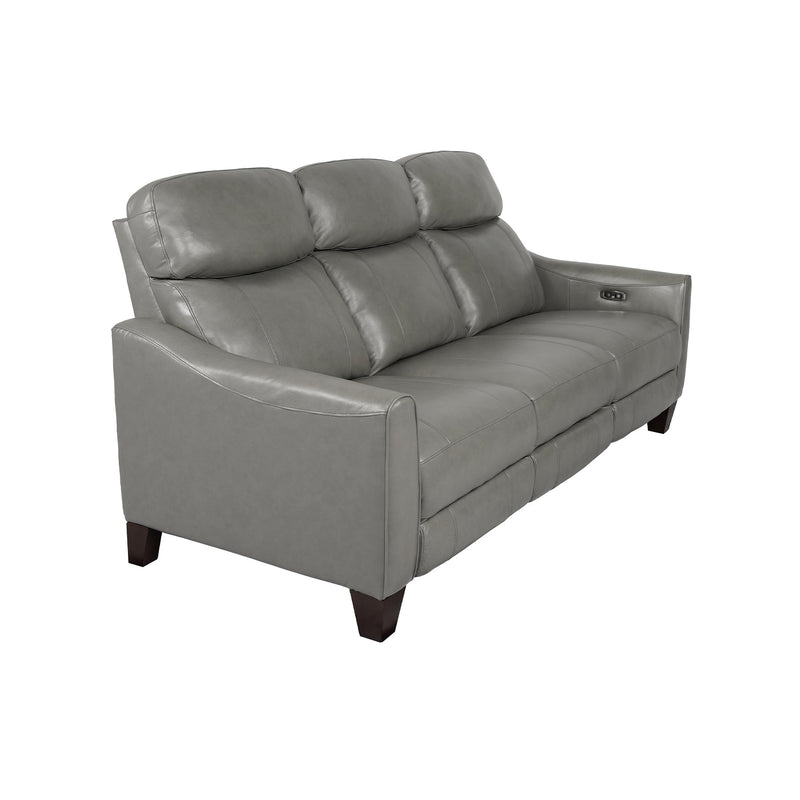 Milos 83" Zero Gravity Power Reclining Sofa in Light Gray Leather - Furniture City (CA)l
