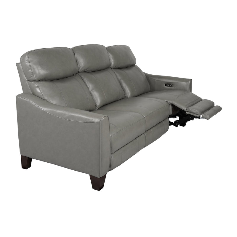 Milos 83" Zero Gravity Power Reclining Sofa in Light Gray Leather - Furniture City (CA)l