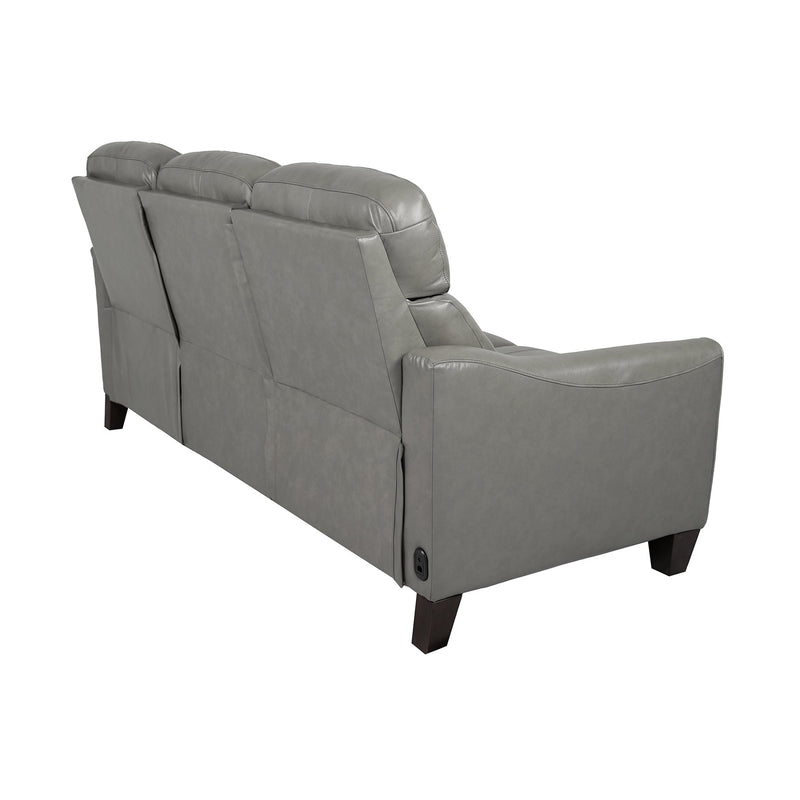 Milos 83" Zero Gravity Power Reclining Sofa in Light Gray Leather - Furniture City (CA)l