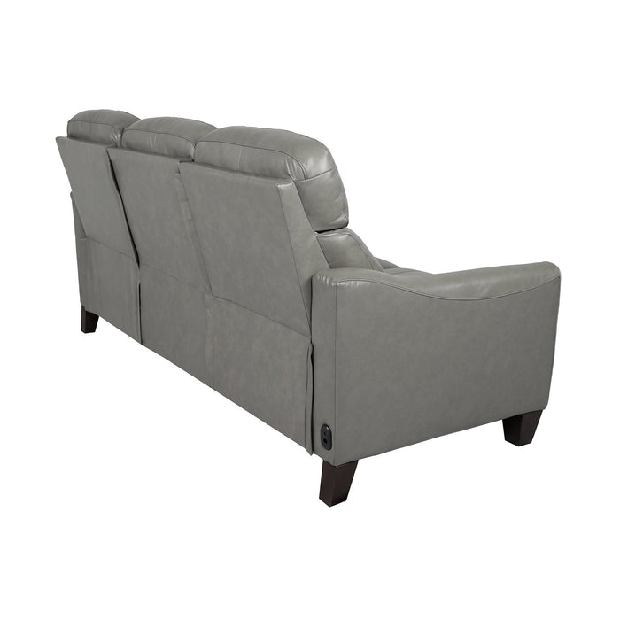 Milos 83" Zero Gravity Power Reclining Sofa in Light Gray Leather