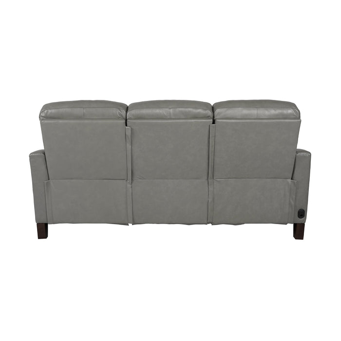 Milos 83" Zero Gravity Power Reclining Sofa in Light Gray Leather