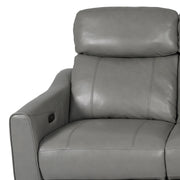 Milos 83" Zero Gravity Power Reclining Sofa in Light Gray Leather - Furniture City (CA)l