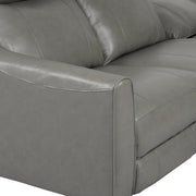 Milos 83" Zero Gravity Power Reclining Sofa in Light Gray Leather - Furniture City (CA)l