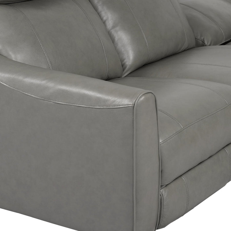 Milos 83" Zero Gravity Power Reclining Sofa in Light Gray Leather - Furniture City (CA)l