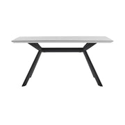 Margot Light Gray Rectangular Dining Table with Black Finish - Furniture City (CA)l