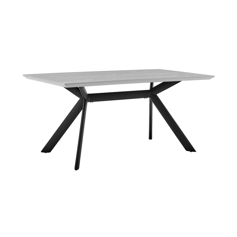 Margot Light Gray Rectangular Dining Table with Black Finish - Furniture City (CA)l