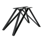 Modena Contemporary Dining Table in Matte Black Finish and Walnut Wood Top - Furniture City (CA)l