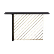 Monaco Black Wood Console Table with Antique Brass Accent - Furniture City (CA)l