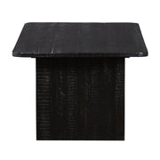 Monaco Black Wood Coffee Table with Antique Brass Accent - Furniture City (CA)l