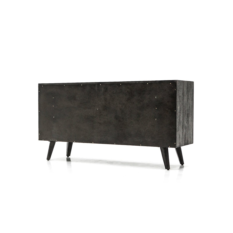 Mohave Mid-Century Tundra Gray Acacia 6 Drawer Dresser - Furniture City (CA)l