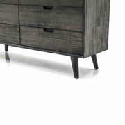 Mohave Mid-Century Tundra Gray Acacia 6 Drawer Dresser - Furniture City (CA)l