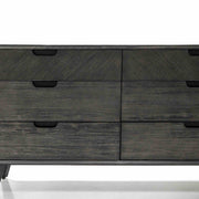 Mohave Mid-Century Tundra Gray Acacia 6 Drawer Dresser - Furniture City (CA)l