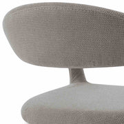 Morgan Upholstered Dining Chair with Brushed Stainless Steel and Light Gray Fabric - Set of 2 - Furniture City (CA)l