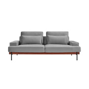 Monet 86" Mid-Century Modern Gray Velvet Sofa - Furniture City (CA)l