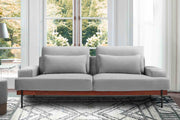 Monet 86" Mid-Century Modern Gray Velvet Sofa - Furniture City (CA)l