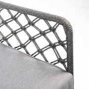 Marco Indoor Outdoor Steel Lounge Chair with Gray Rope and Gray Cushion - Furniture City (CA)l