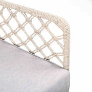 Marco Indoor Outdoor Steel Lounge Chair with Natural Springs Rope and Gray Cushion - Furniture City (CA)l