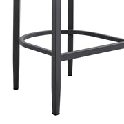 Menorca Outdoor Patio Bar Stool in Aluminum with Gray Cushions - Furniture City (CA)l