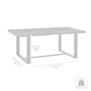 Menorca Outdoor Patio Dining Table in Aluminum - Furniture City (CA)l