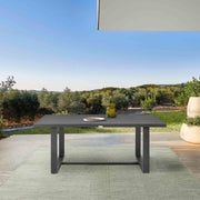 Menorca Outdoor Patio Dining Table in Aluminum - Furniture City (CA)l