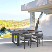 Menorca Outdoor Patio Dining Table in Aluminum - Furniture City (CA)l