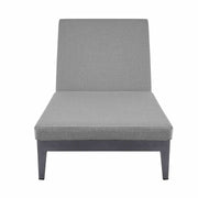 Menorca Outdoor Patio Adjustable Chaise Lounge Chair in Aluminum with Gray Cushions - Furniture City (CA)l