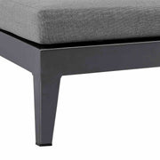 Menorca Outdoor Patio Adjustable Chaise Lounge Chair in Aluminum with Gray Cushions - Furniture City (CA)l
