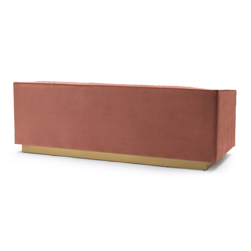 Miranda Blush Velvet and Gold Sofa - Furniture City (CA)l