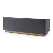 Miranda Dark Gray Velvet and Gold Sofa - Furniture City (CA)l