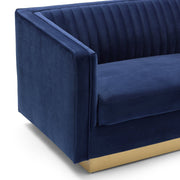 Miranda Navy Velvet and Gold Sofa - Furniture City (CA)l