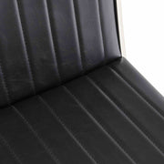 Marc 30" Vintage Black Faux Leather and Brushed Stainless Steel Bar Stool - Furniture City (CA)l