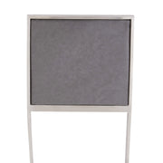 Marc 26" Vintage Gray Faux Leather and Brushed Stainless Steel Bar Stool - Furniture City (CA)l