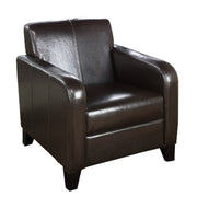 1400 Brown Faux Leather Club Chair - Furniture City (CA)l