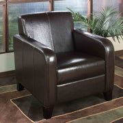 1400 Brown Faux Leather Club Chair - Furniture City (CA)l