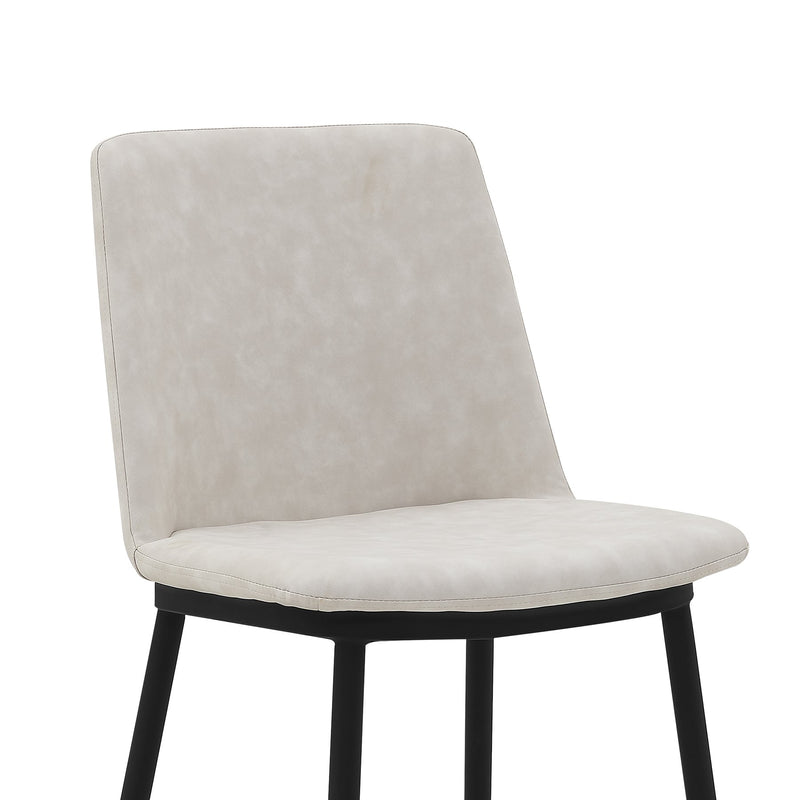 Messina 26" Cream Faux Leather and Metal Counter Height Bar Stool - Furniture City (CA)l