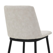 Messina 26" Cream Faux Leather and Metal Counter Height Bar Stool - Furniture City (CA)l
