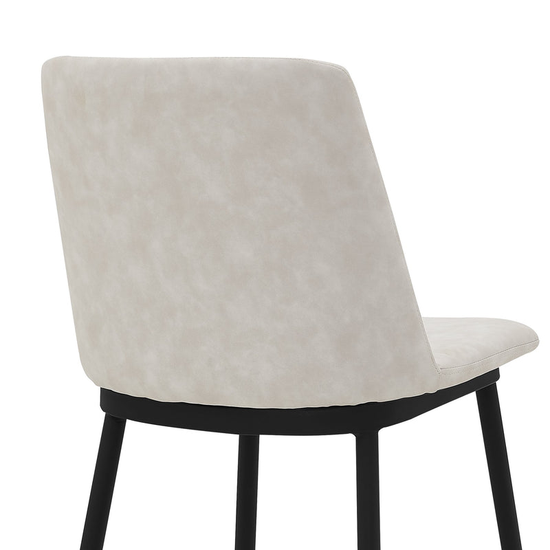 Messina 26" Cream Faux Leather and Metal Counter Height Bar Stool - Furniture City (CA)l