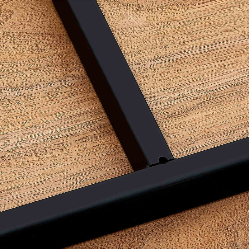 Messina Modern Walnut and Metal Dining Room Table - Furniture City (CA)l