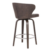 Mynette 30" Swivel Brown Faux Leather Bar Stool - Furniture City (CA)l